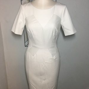 Stunning white & faux leather Antonio Melani Dress